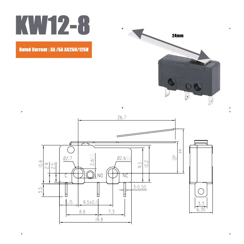 

Микровыключатели UNITEELEC KW12-1