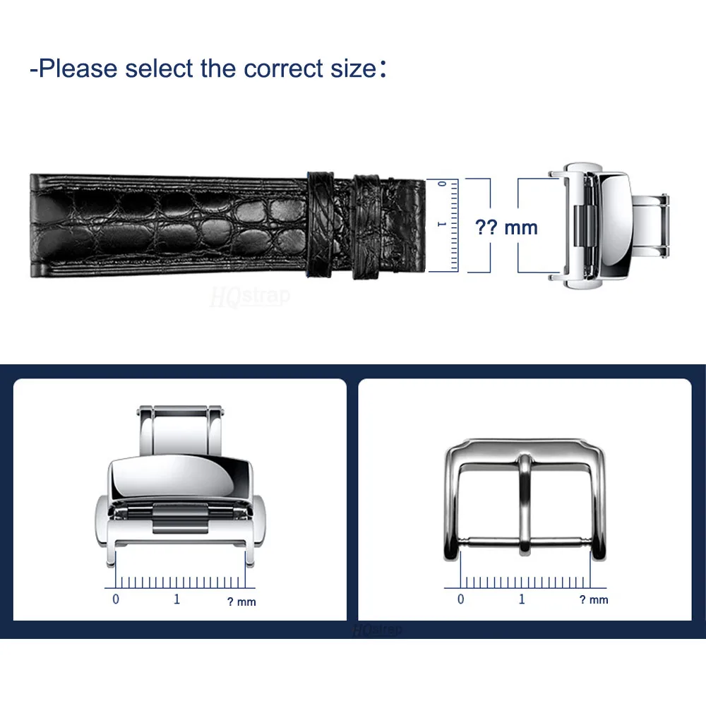 Металлическая пряжка для часов 18 мм 20 22 полированная матовая Кнопка ремешок из