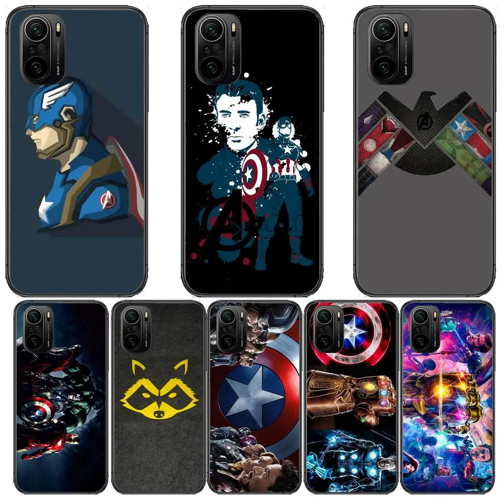 

Marvel Comics Heroes Phone Case For xiaomi redmi POCO F1 F2 F3 X3 Pro M3 9C 10T Lite NFC Black Cover Silicone Back Prett mi 10 u