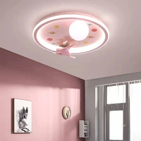 children room decoration warmth pink ballon ceiling lamp for kids girl bedroom ceiling lights round plate indoor modern lighting