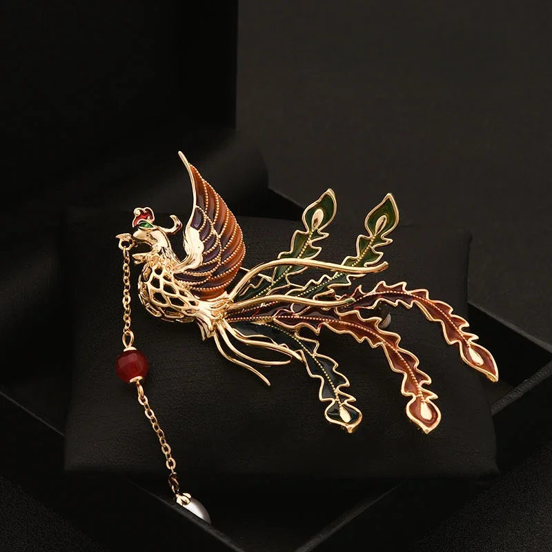 Элегантная Брошь в виде феникса для женщин новинка Китайская национальная мода