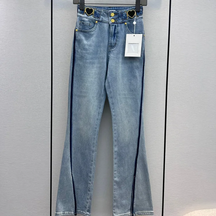 

2023 микро-джинсы ретро повседневные ностальгия универсальные моющиеся подходящие цвета дизайнерские брюки с разрезом тонкие новый стиль