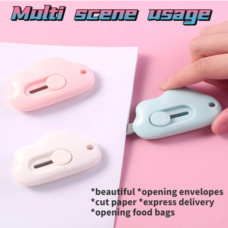 

Cute Mini Small Pocket Sized Craft Wrapping Box Paper Envelope Cutter Utility Knife Letter Opener Student Art Supplies Blades