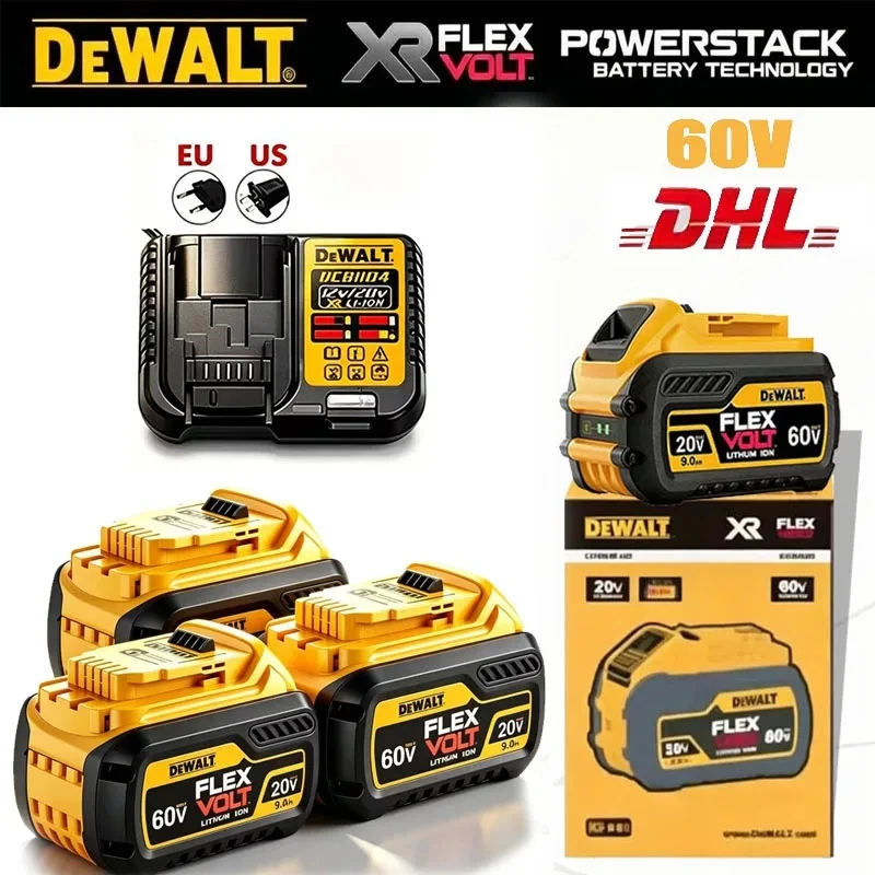 Фото Оригинальный аккумулятор DeWalt 20V 60V 6Ah 9Ah MAX для электроинструментов, замена для DeWalt DCB206 DCB205 DCB200 18В 20В №1