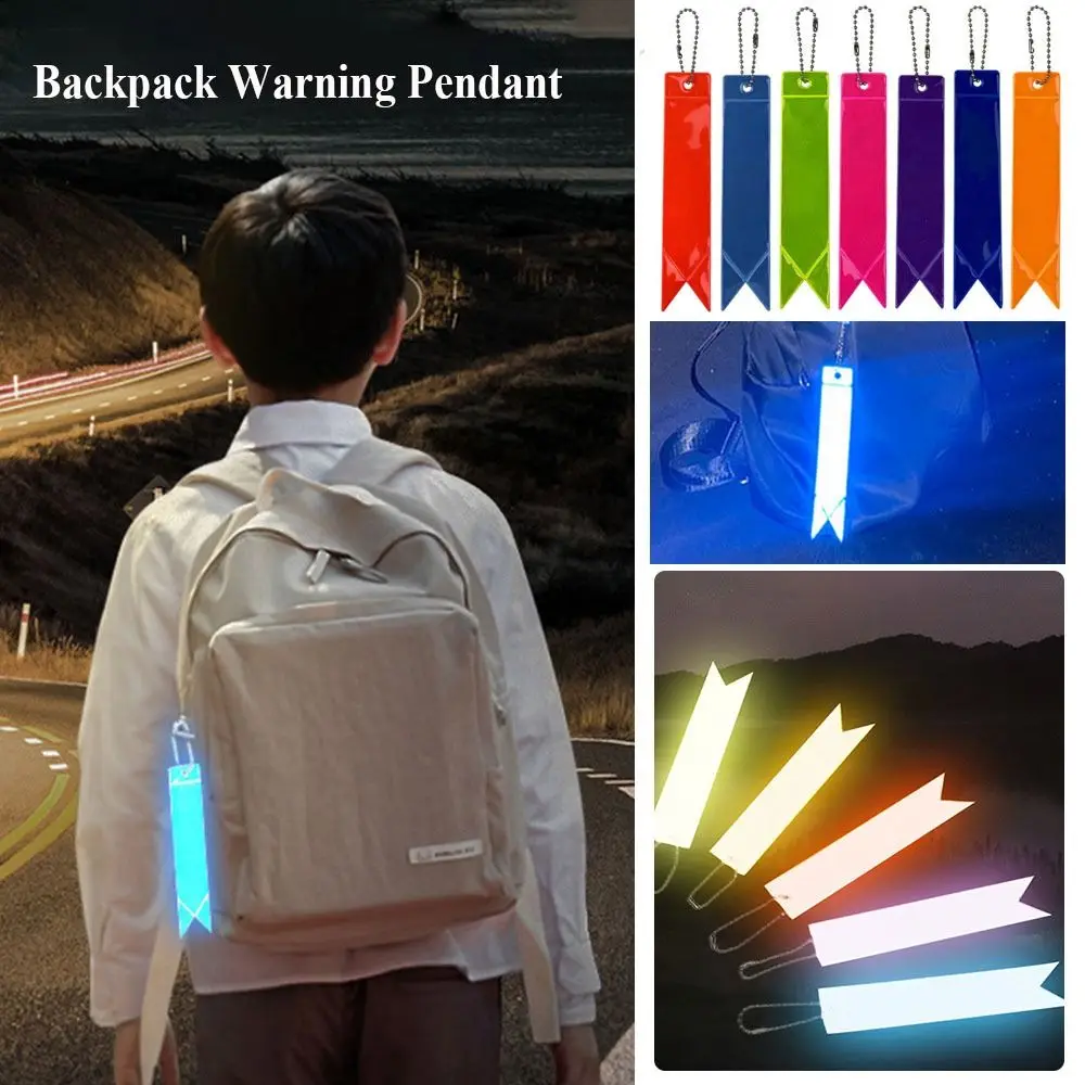 

Night High-gloss Bag Keychain 9 Colors Safety Marker Reflective Hanger Backpack Warning Pendant Reflective Strip