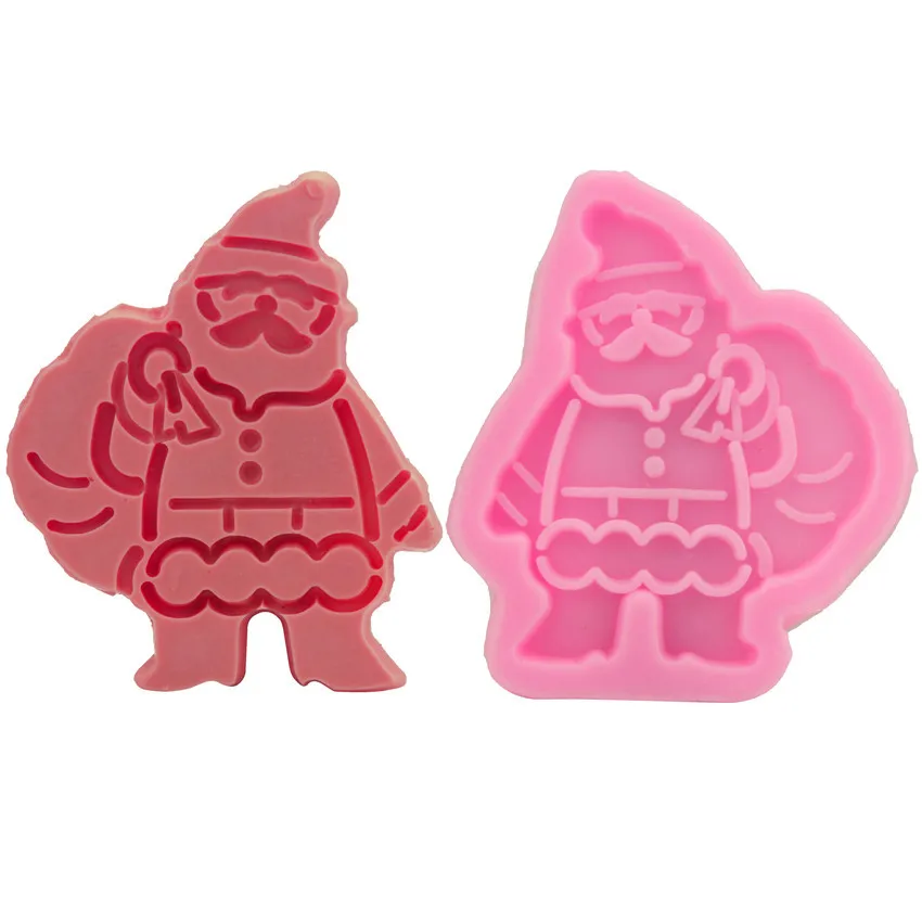 

New Santa Claus Shaped Fondant Silicone Molds for Cake Decorating Tools Chocolate Soap Mould Pastry Tool