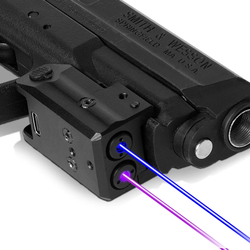 

Tactical Blue&Purple Laser Sight for Gun Pistol Adjustable Compact,Hard Anodized Aluminum Picatinny Laser