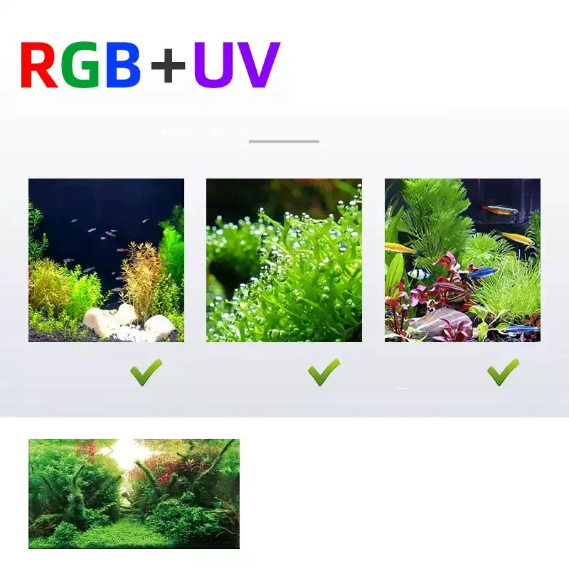 Week Aqua L Series WRGB UV Полный спектр растений Светодиодные фонари Лампы для аквариумов и