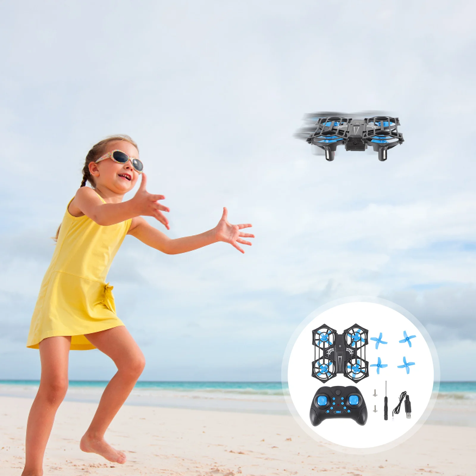

1 Set Mini Drone Drone Portable Four-Axis Aircraft Children Toys