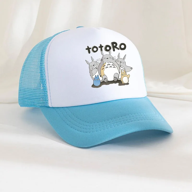 Фото Бейсбольная кепка Totoro для женщин и мужчин, летние модные кепки с мультяшным аниме-принтом, солнцезащитная шляпа унисекс, хлопковые шапки, подарки на день рождения №1