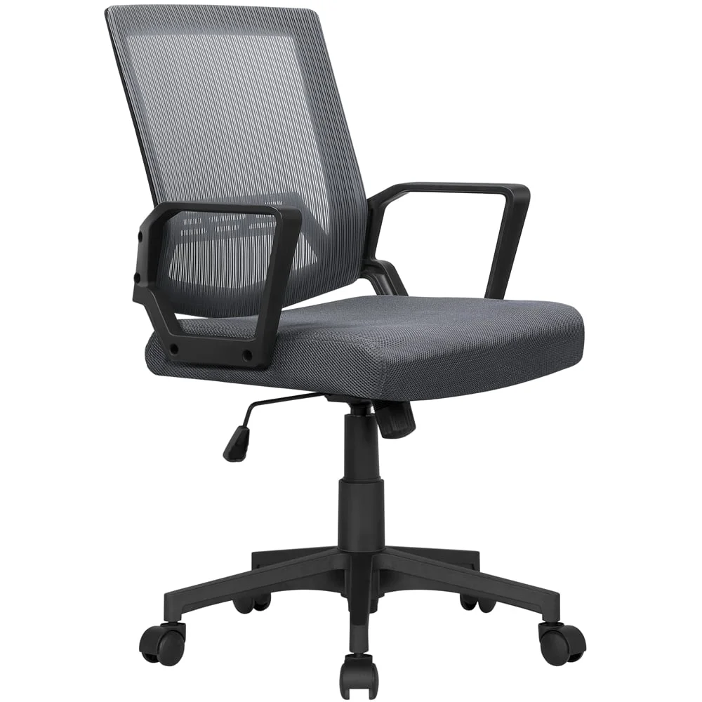 

Easyfashion Mid-Back Mesh Adjustable Ergonomic Computer Chair, Gray desk chair chairs ergonomic chair
