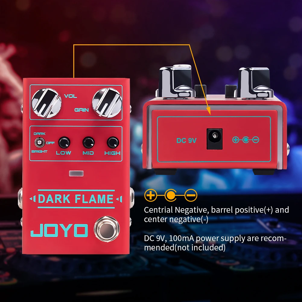 R-17 DARK FLAME Modern Metal High Gain Distortion Guitar Pedal 3 Band EQ & 3 Types Distortion Effect Pedal for Guitar Riff Solo enlarge