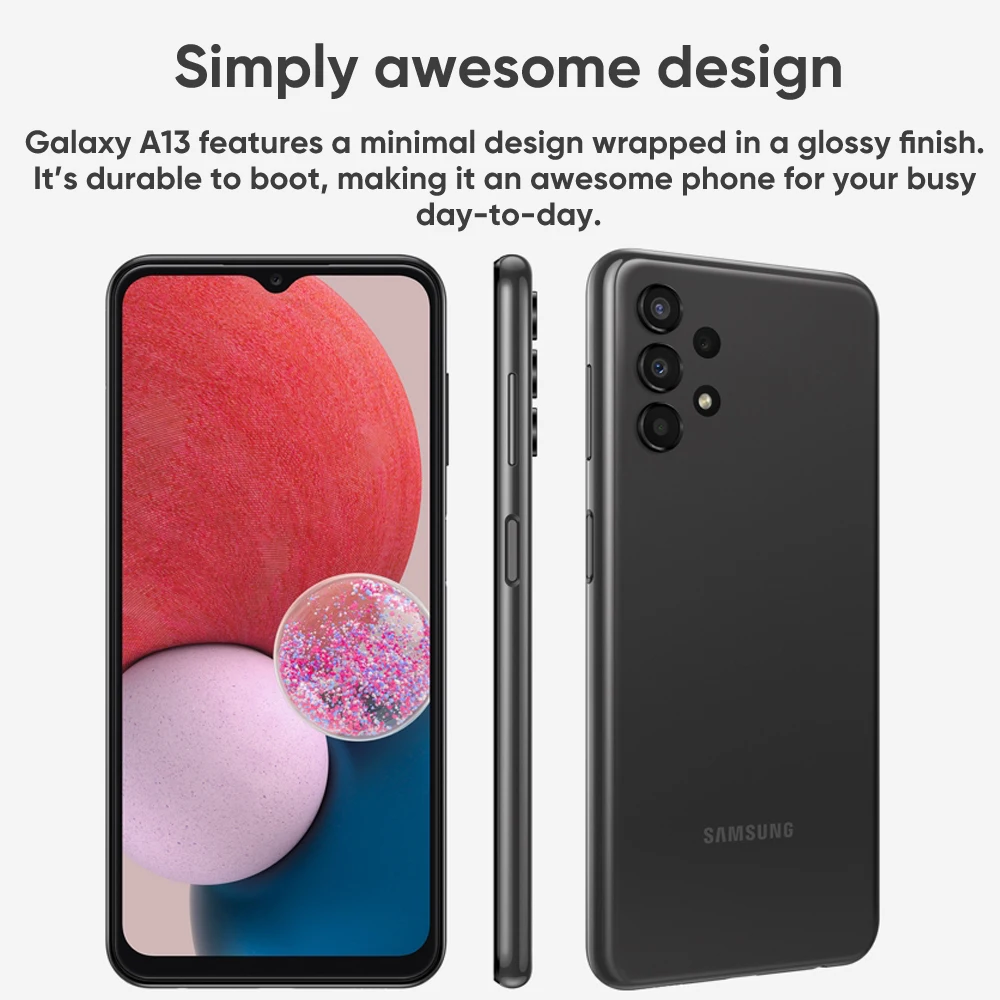 Najtaniej Samsung Galaxy A13 A135F-DS Android 12 5G Smartphone Exynos 850 Octa-core 5000mAh Bateria 15W Szybkie ładowanie Telefon Komórkowy Telefon Komórkowy