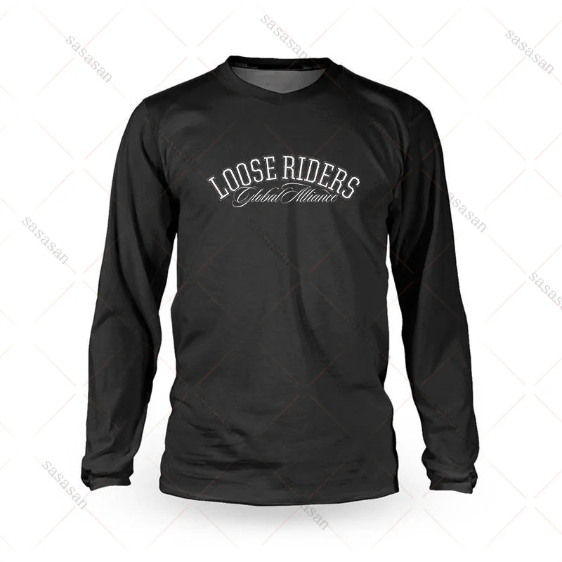 Мужская свободная футболка рубашка для езды на горном велосипеде 100% полиэстер |