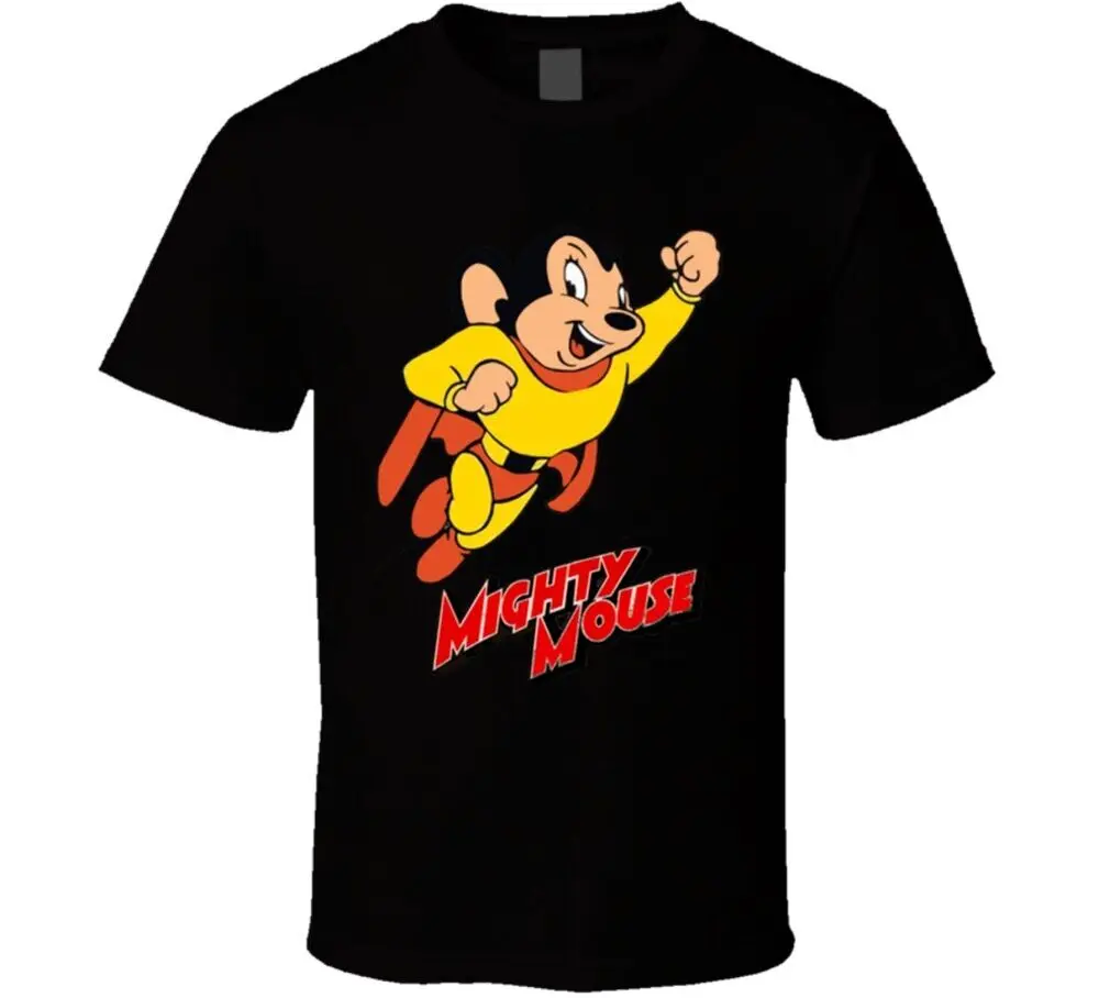 Футболка Mighty Mouse в стиле ретро с классическим мультяшным принтом качественная