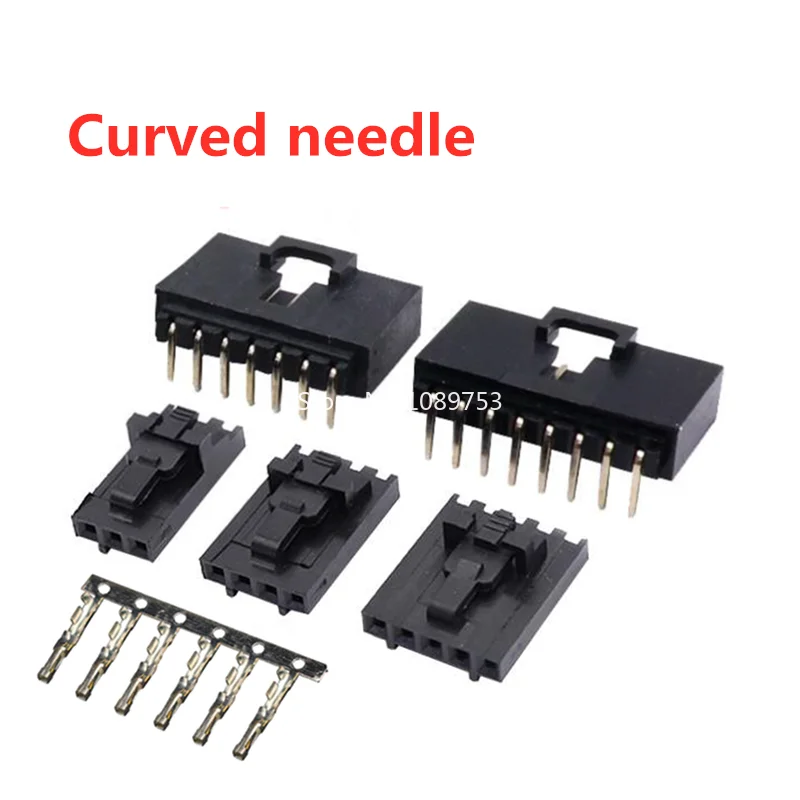 5sets MX2.54 TJC8 Dupont Connector Curved / Straight pin Header + Housing Terminal 2P 3P 4P 5P 6P With Belt Buckle Single Row |