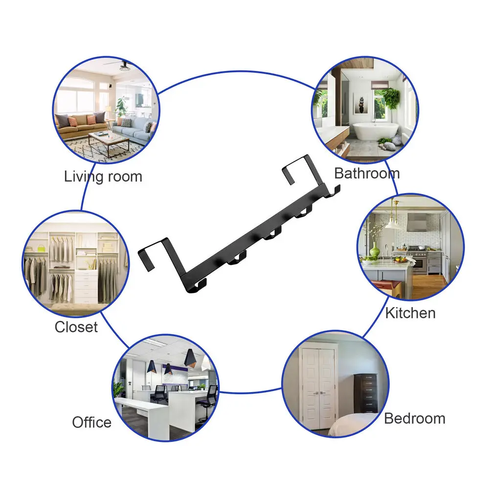 Крючки на дверь 5 крючков Домашний Органайзер вешалка для одежды пальто шляпы
