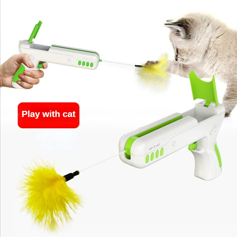 

Cat Toy Funny Folorful Cat Stick Toys Feathers Tease Cat Stick Interactive Pet Toys for Cat Playing Toy Pet Supplies Pet Items