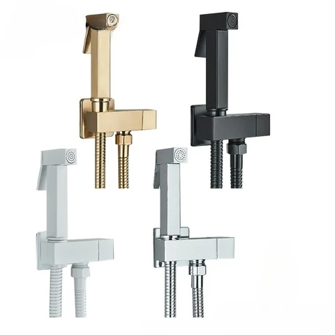 Латунный смеситель для биде, одинарный кран для холодной воды, 6 цветов, ручной душевой набор, распылитель для унитаза, гигиенический душ со шлангом 1,5 м