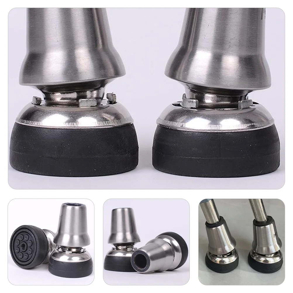 

Crutches Non-slip Pad Tips Walking Sticks Trekking Pole Foot Covers Boots Thickened Stainless Steel Poles Anti-skid Replacement