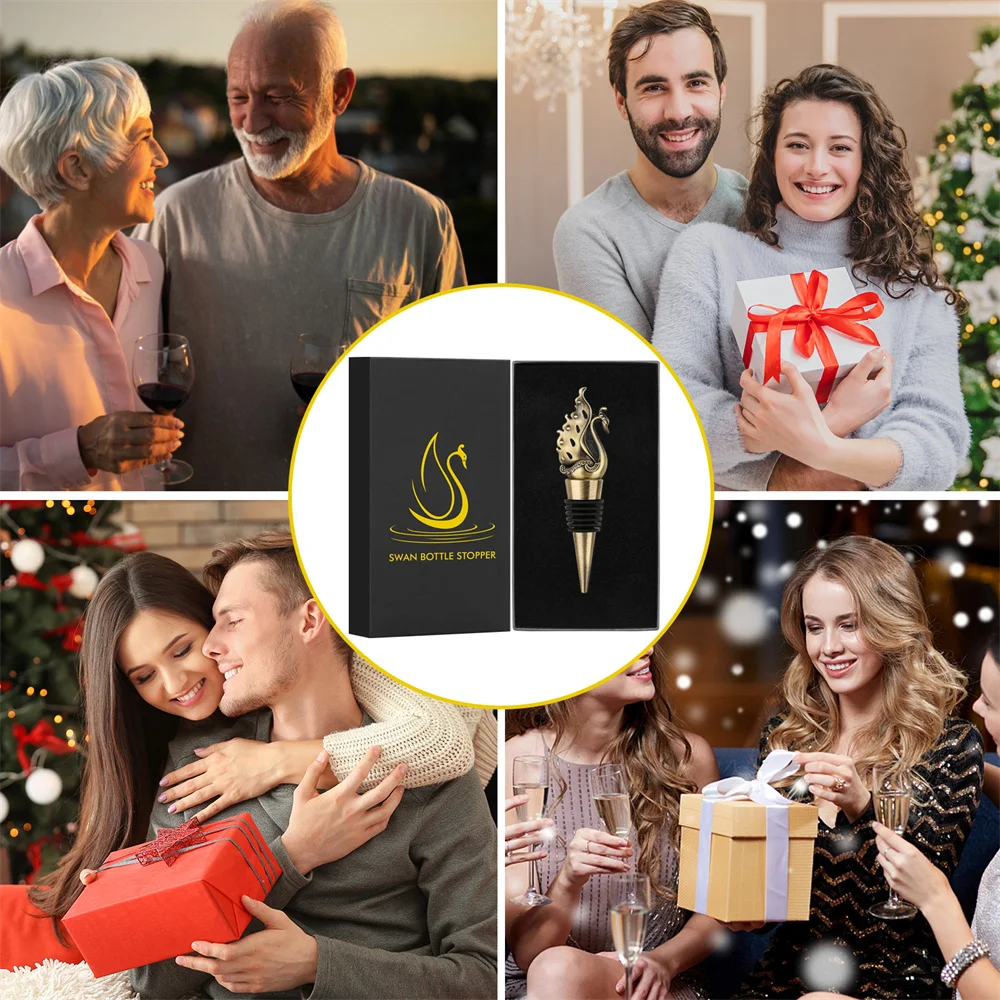 Декоративная винная пробка в виде лебедя