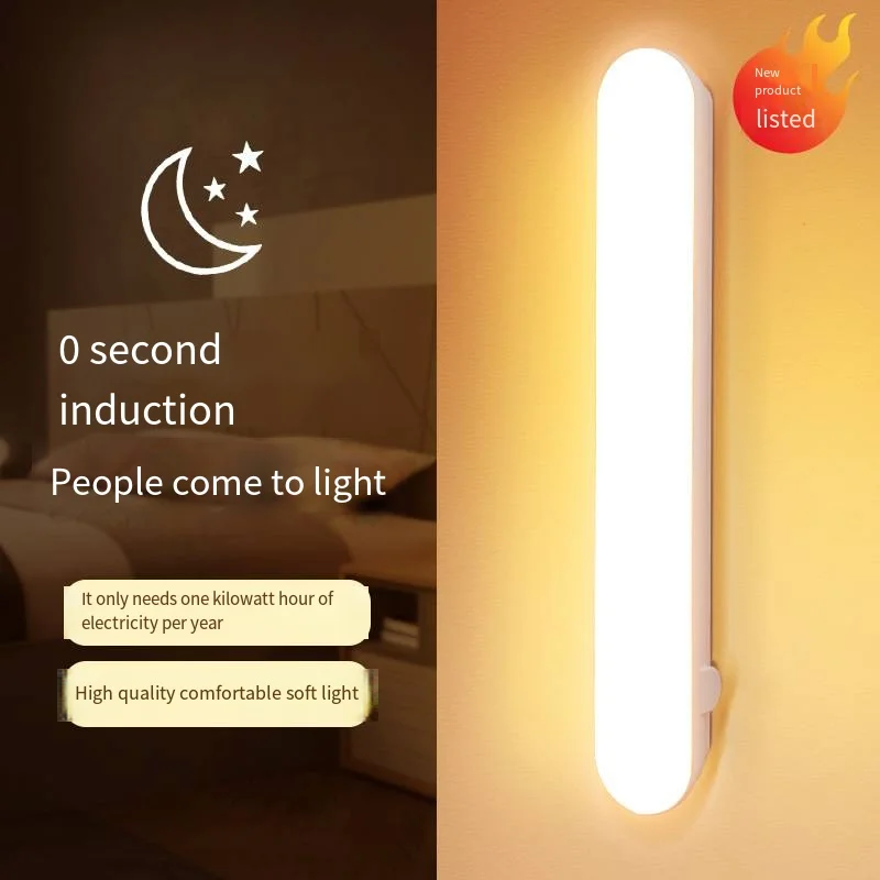 

LED Smart PIR Motion Sensor Night Light Smart USB Rechargeable Night Lamp For Home Bedroom Hallway Pathway Toilet Kitchen