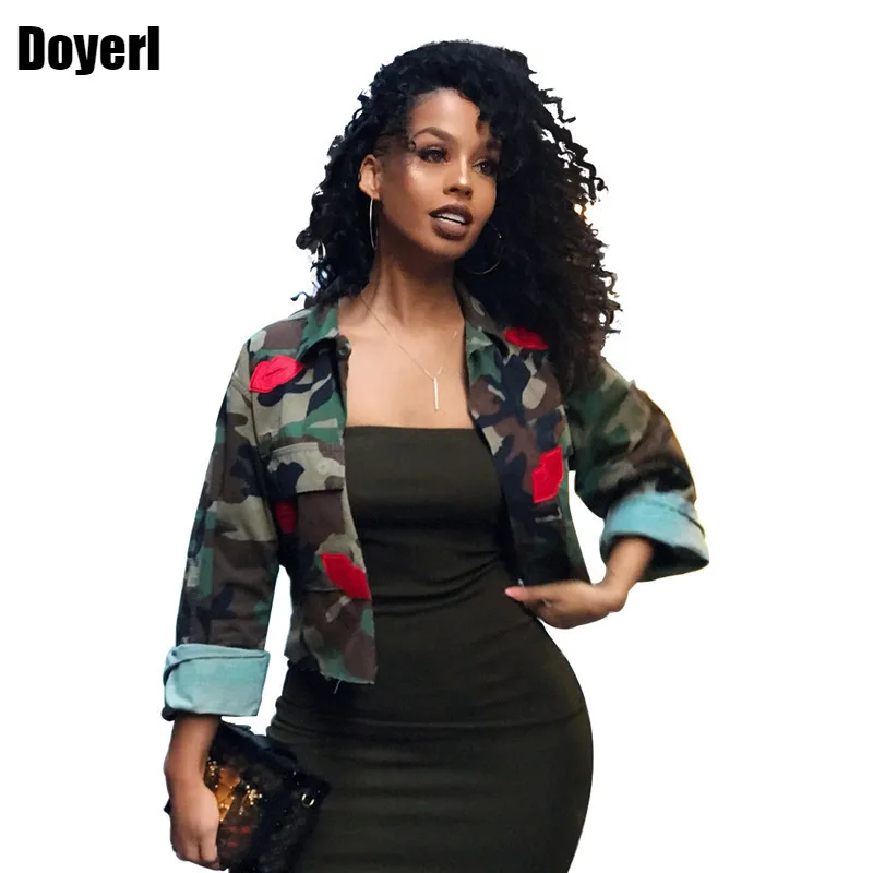 

Camo Bomber Jacket Women Autumn Winter 2022 Streetwear Fashion Long Sleeve Pockets Army Green Camouflage Short Coat Outerwear