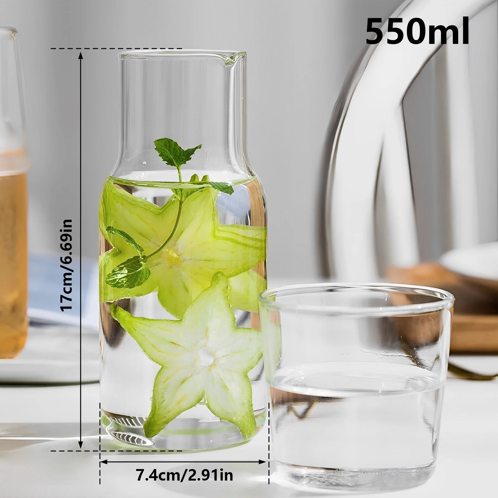 

Стеклянный кувшин для воды 500/600 мл