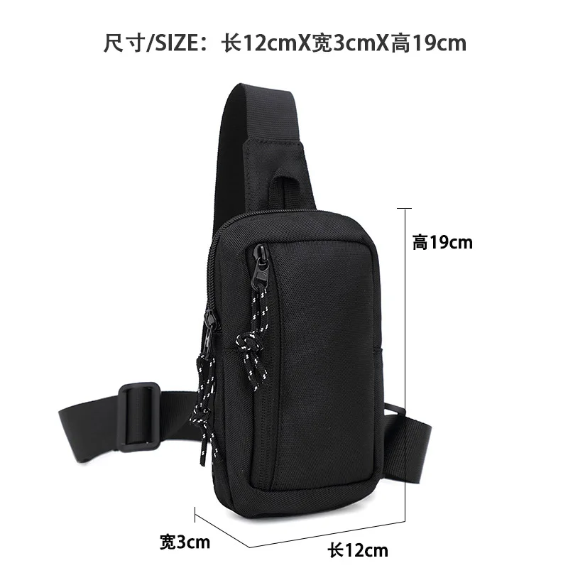 Men's Crossbody Bag, Japanese Street Style Trendy Sports Mini Chest Bag With Ins Elements. Simple Design Shoulder Sling Bag