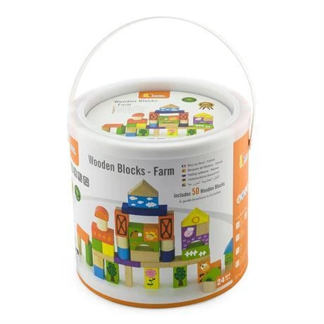 Viga Toys Конструктор Деревянные кубики Ферма 50 шт 50285 |