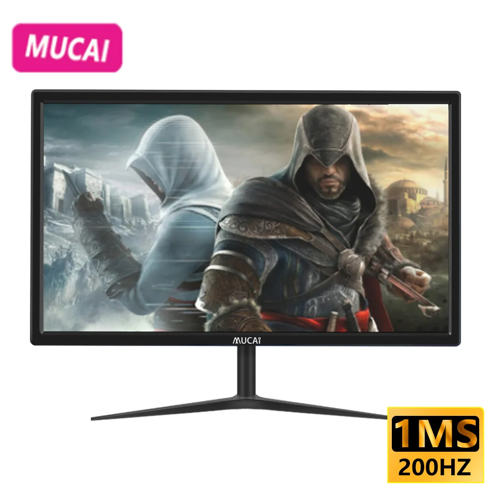 

MUCAI 24 Inch Monitor 165Hz Light Screen 200Hz Display Gaming Computer HDMI-compatible DP Power Por 1920*1080 FHD 1080P