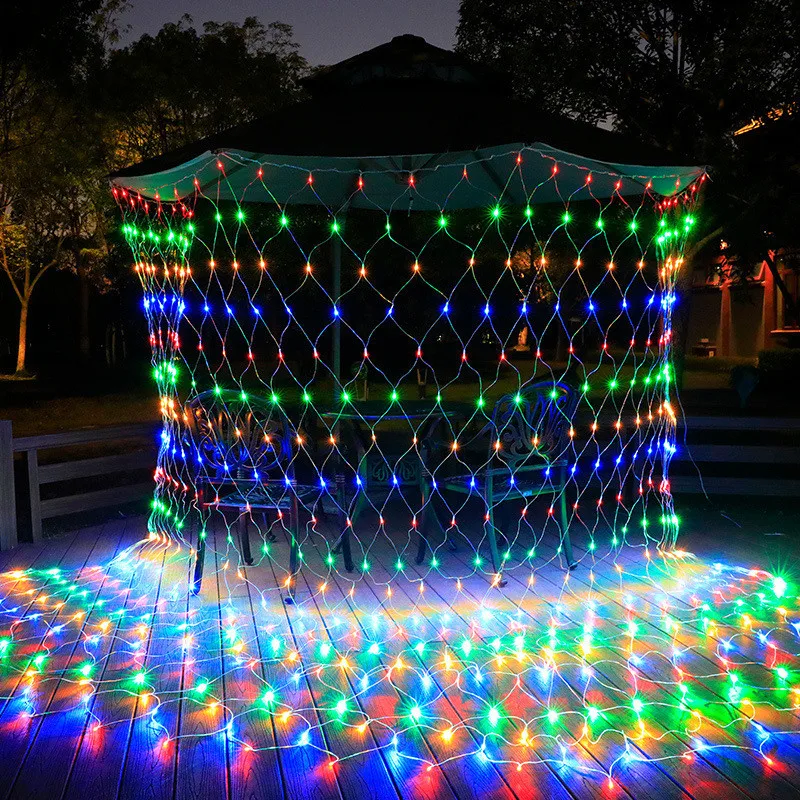 

Garland Curtain LED Net Light Festoon Christmas Decor for Home New Year 2023 Navidad Noel Decor Garden Decoration Outdoor 4mx6M