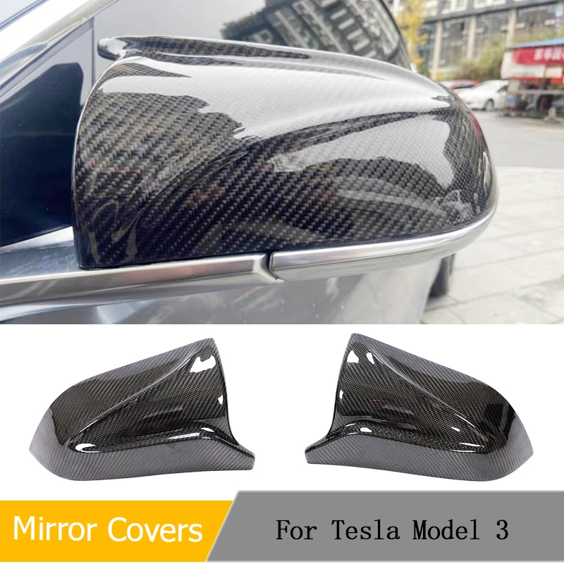 Чехлы на зеркала заднего вида автомобиля для Tesla Model 3 Sedan 4-дверные 2017-2021 гоночные