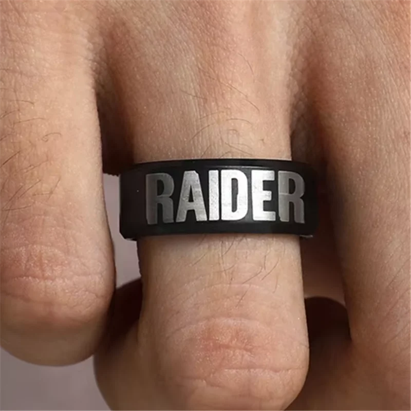 MLBRING 6-8 мм черное титановое кольцо Raider для мужчин и женщин