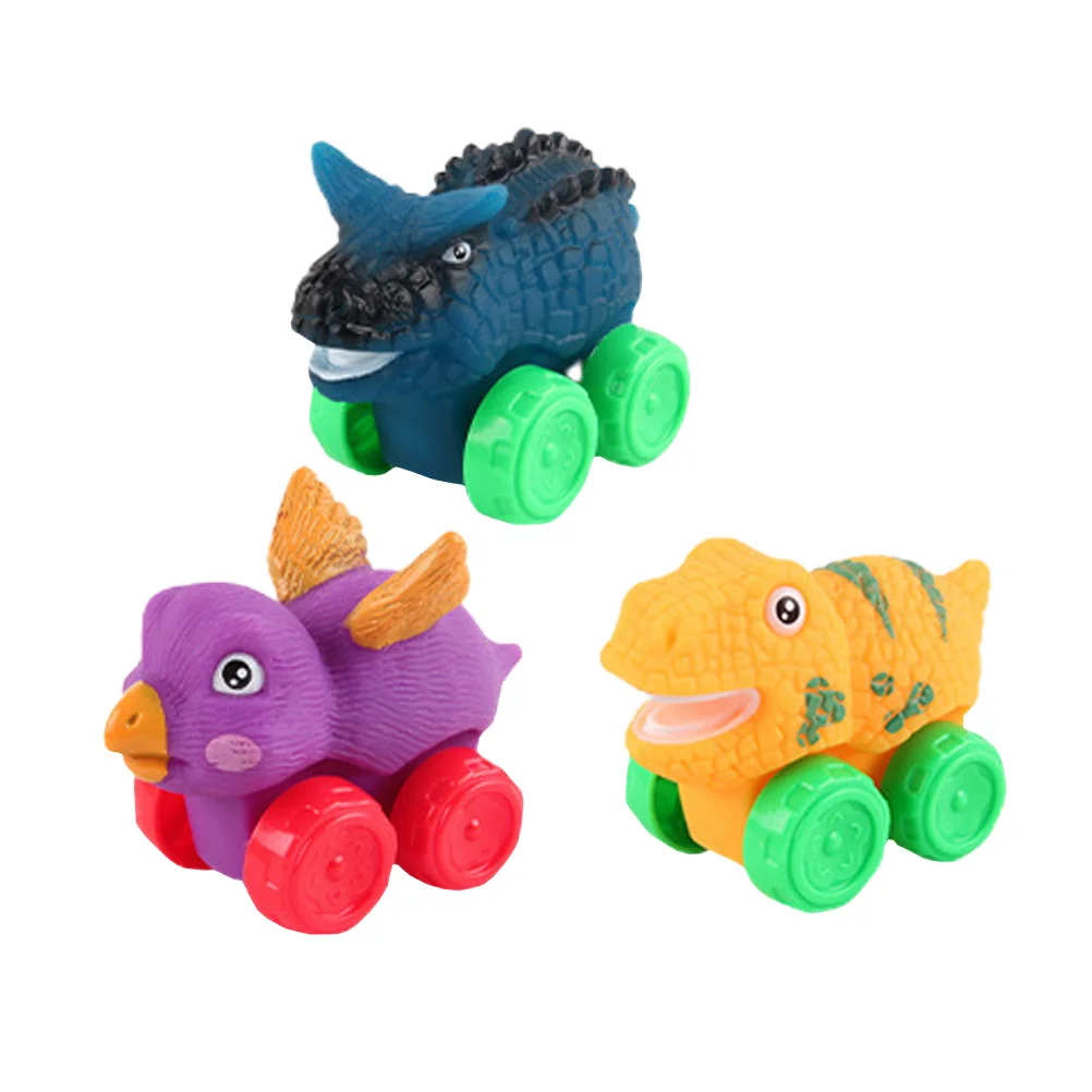 

3Pcs Cartoon Dinosaur-shaped Car Toys Lovely Back Car Toys Children Car Plaything