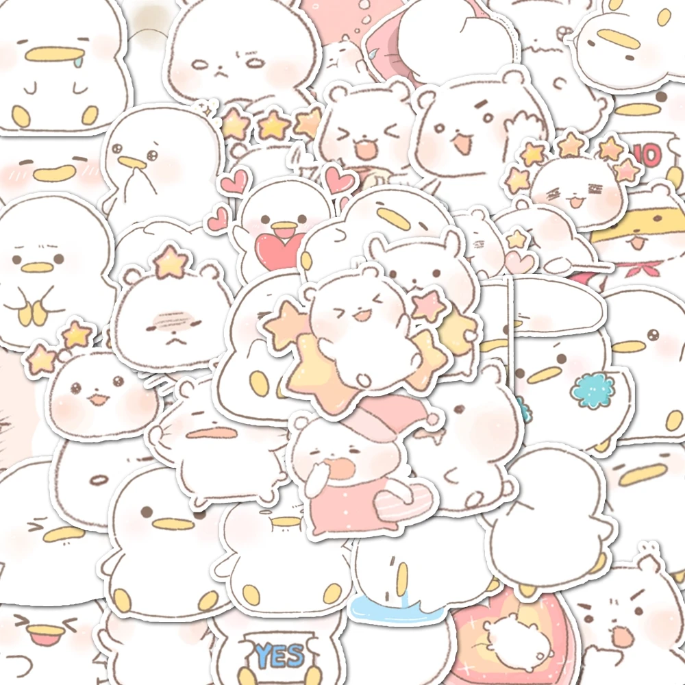 48 шт. наклейки в виде мишки и утки