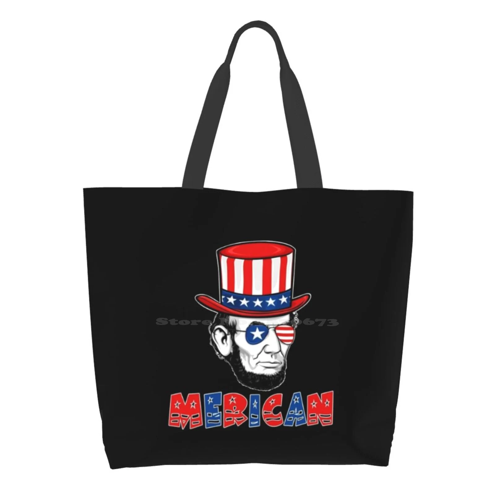 

Merican Abraham Lincoln Women Totes Shoulder Bags For Travel Girls Handbag Shopper Bag Drink Like Lincoln Abraham Lincoln Beard