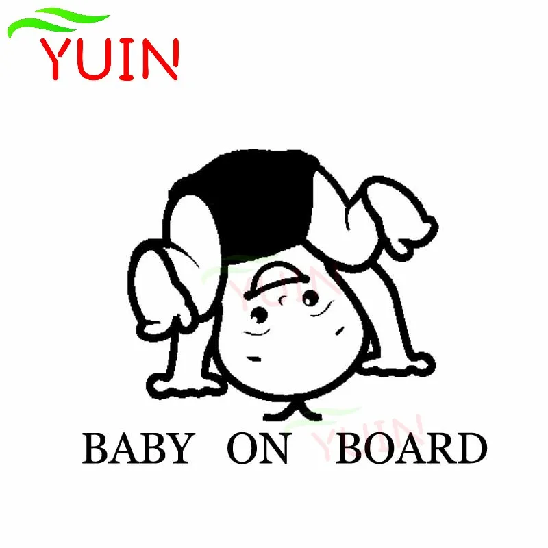 

BABY ON BOARD Car Sticker Creative PVC Body Decoration Auto Accessories Fashion Lovely Boy Cartoon Waterproof Sunscreen Decal
