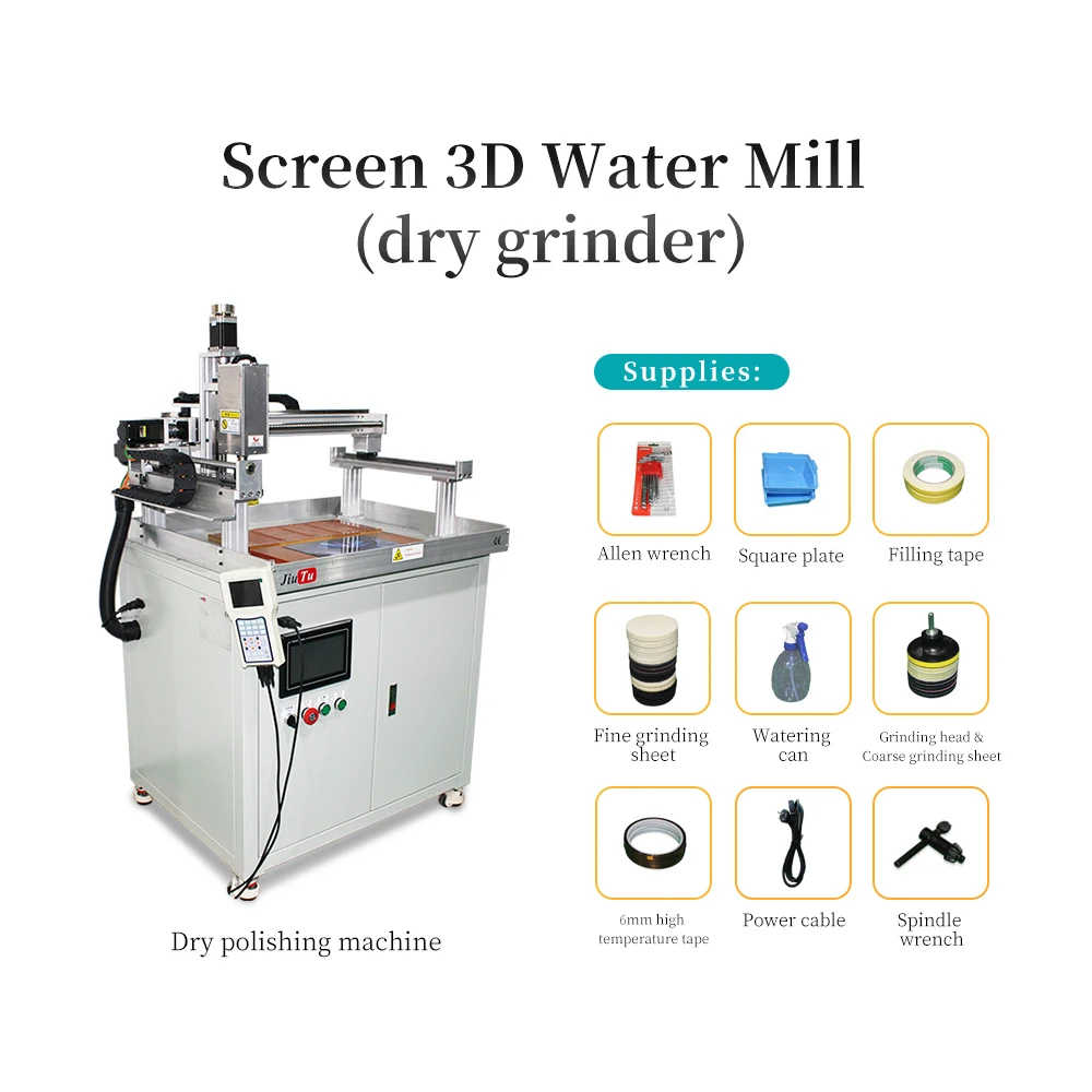 Dry Mill Polishing Machine For Phone Screen Scratch Repair Refurbish Milling Machine Grinder