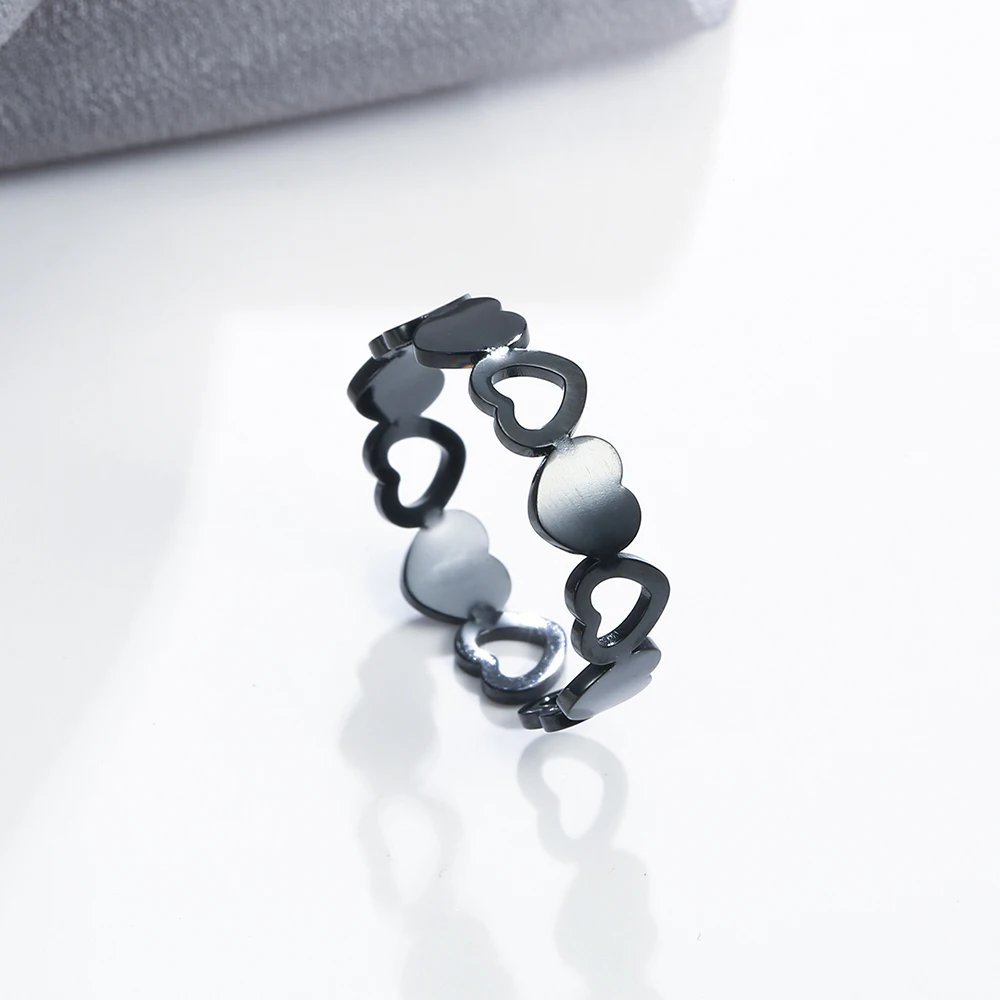 Skyrim новые женские открытые кольца в форме сердца из нержавеющей стали золотого