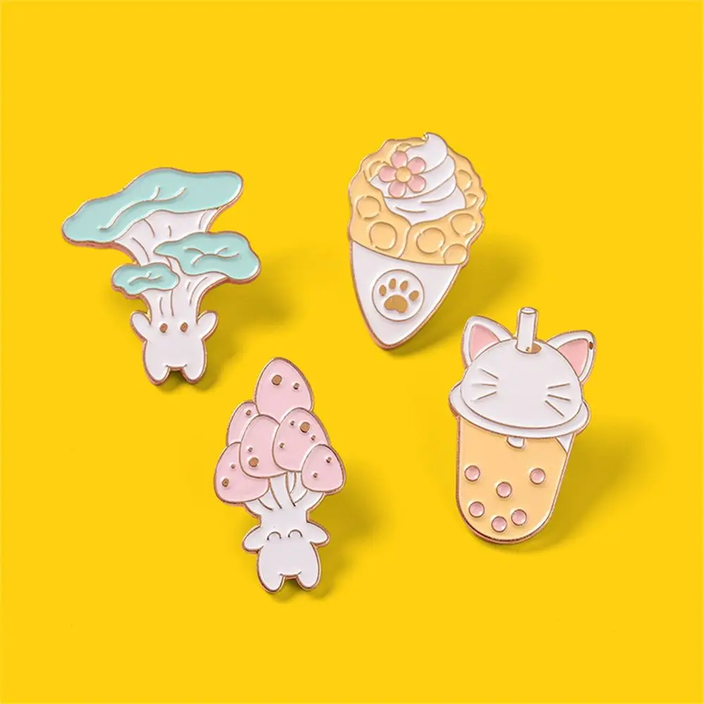 

Cartoon Jewelry Gift Jacket Mushroom Ice Cream Tea Brooches Enamel Pins Badge Lapel Pin