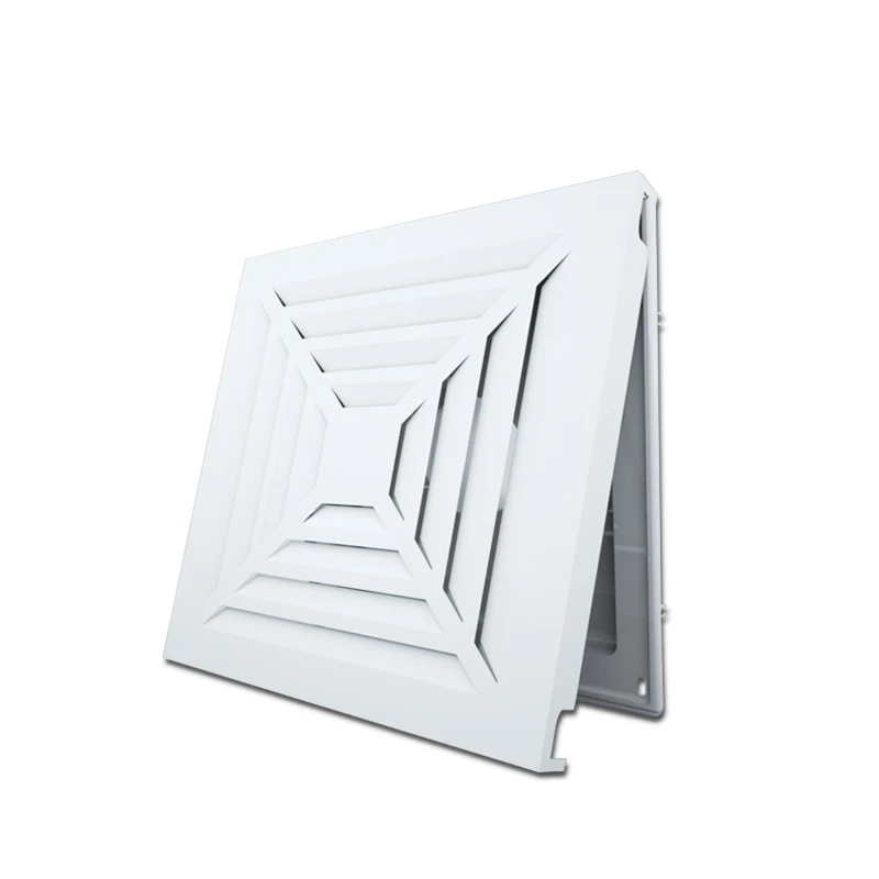 

12'' X 12'' HVAC Vent Cover 4 Way Supply Aluminium Ceiling Air Diffuser