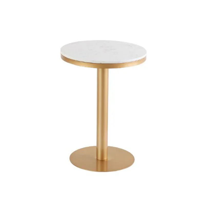 

Nordic Living Room Marble Coffee Table Office Circular Corner A Few Golden Edge A Few Creative Black Iron Table Leisure Table