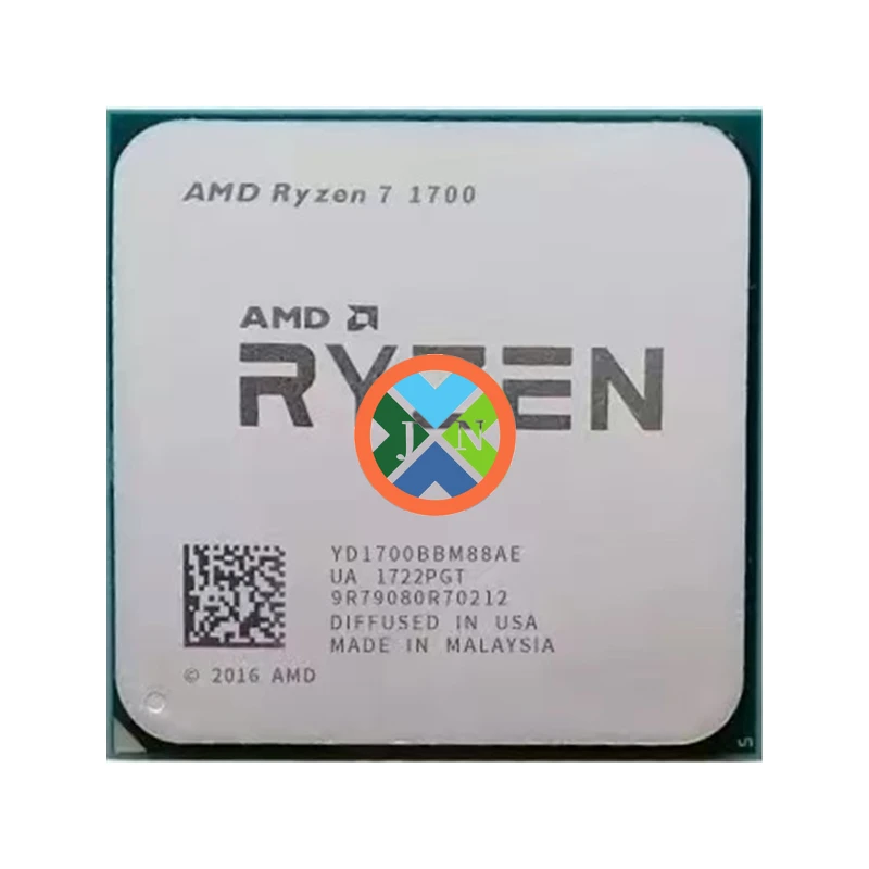 AMD Ryzen 7 1700 R7 1700 3.0 GHz Eight-Core Sixteen-Thread CPU Processor 65W YD1700BBM88AE Socket AM4