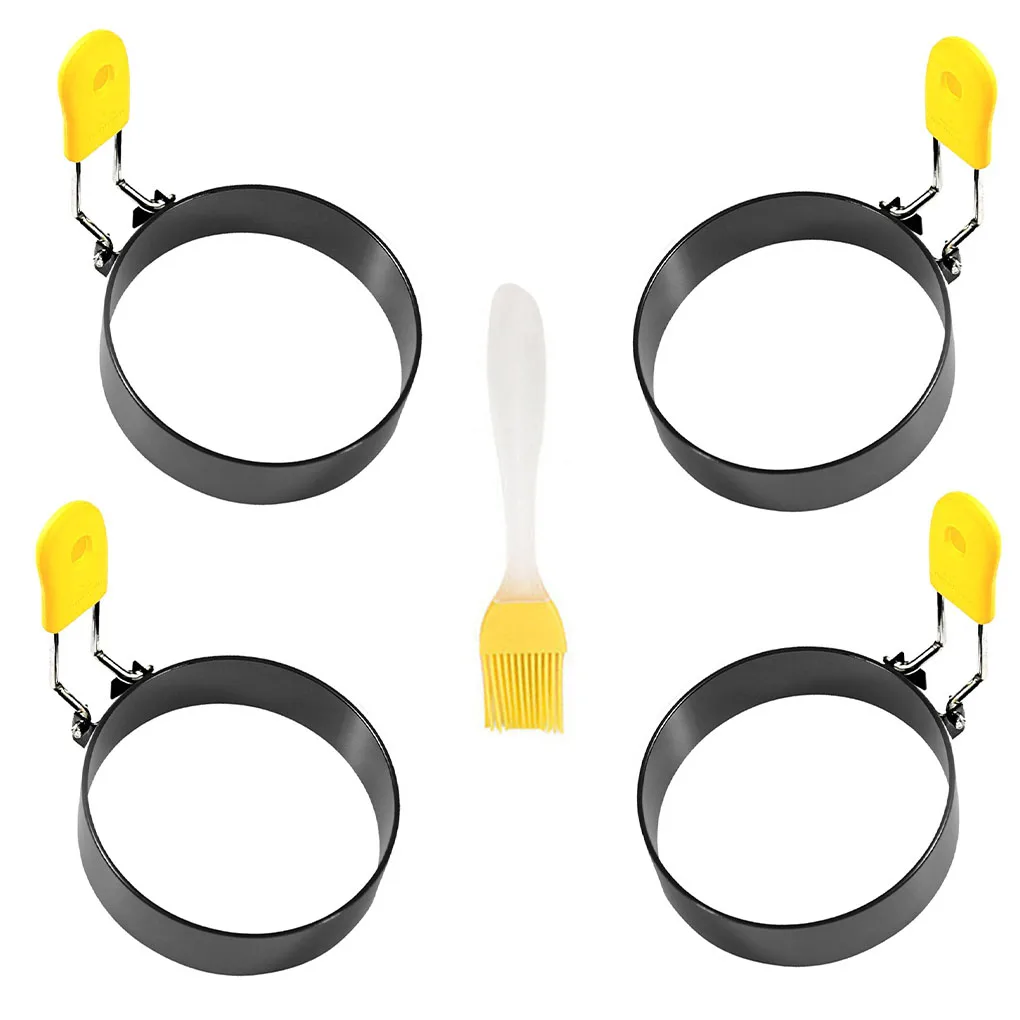 

4 шт., антипригарные железные кухонные кольца для яиц