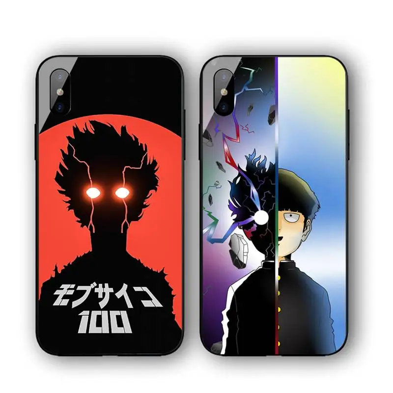 

Mob Psycho 100 Anime Phone Case For Iphone 11 12 13 14 Pro Max 7 8 Plus X Xr Xs Max Se2020 Tempered Glass Cove