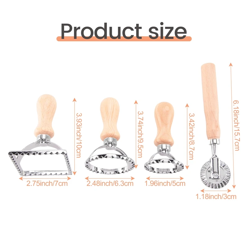 Резак для лапши Ravioli набор из 4 пасторамов форма Empanadas Tortellini резак печенья теста