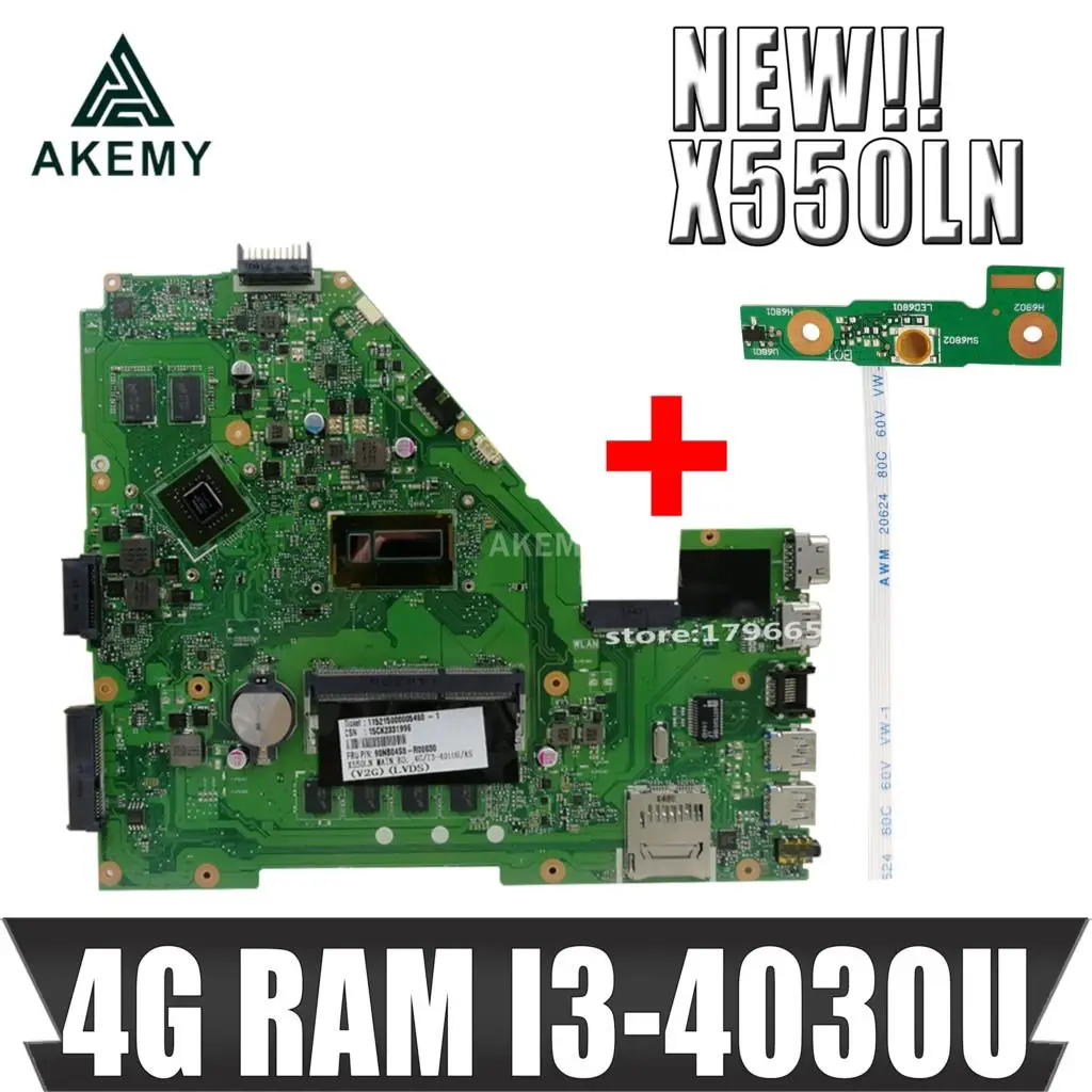 

Материнская плата Akmey X550LN для ноутбука Asus X550LD A550L Y581L W518L X550LN