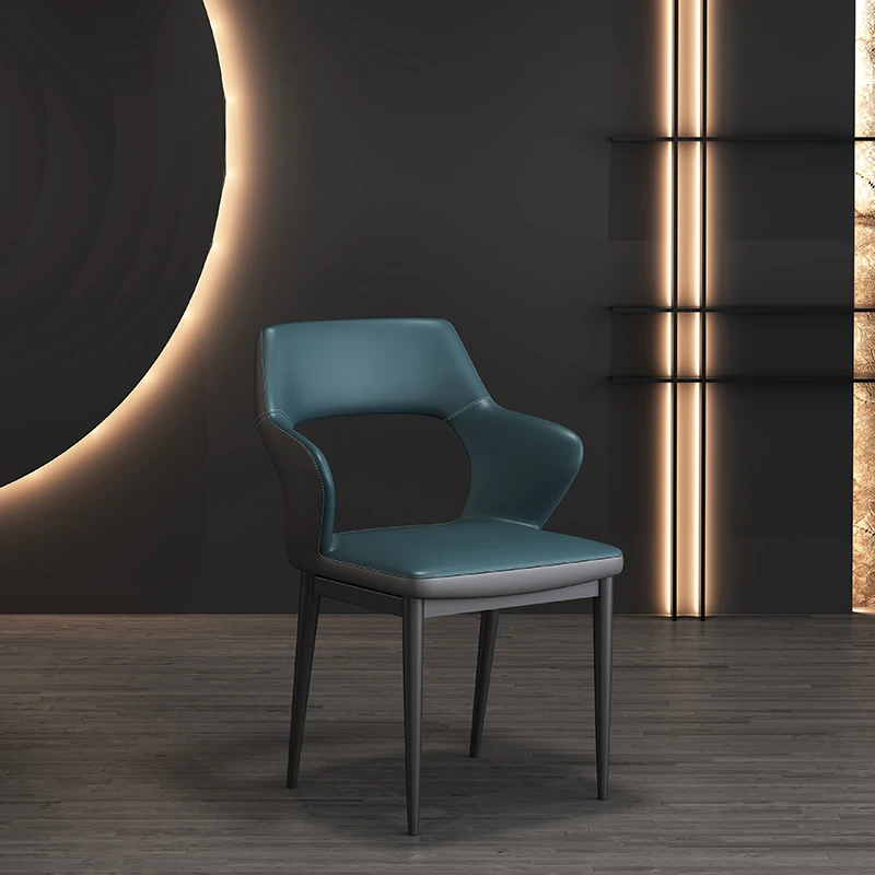 

Elbow Support Dining Chairs Luxury Floor Protector Lazy Clear Leather Dining Chairs Cheap Protection Sillas Household Items