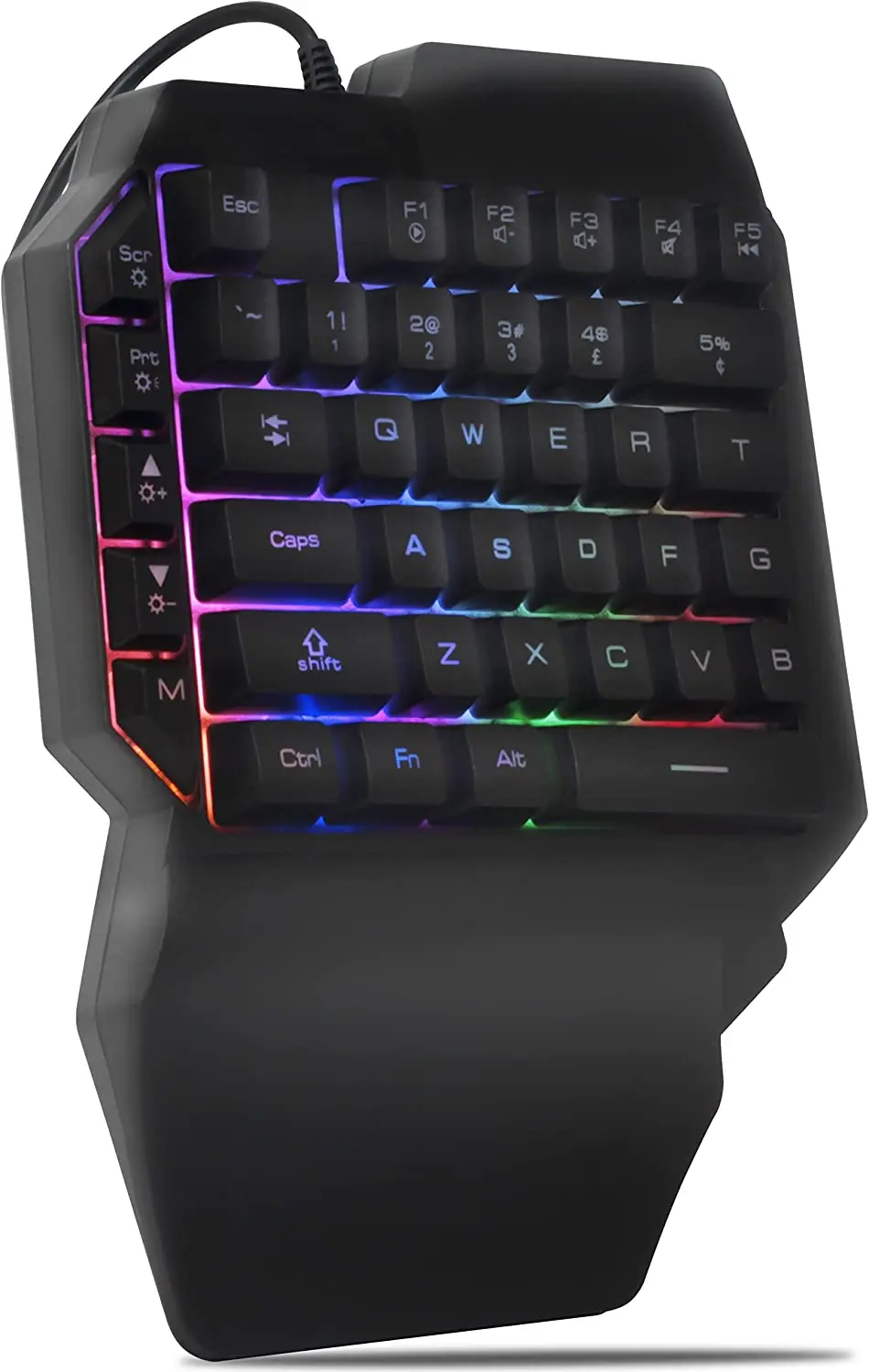 

Gamer Single Handed One Hand Multimedia Leds Rgb Lighting Control Connection Usb Pc Notebook Mac Cell Phone Ps4 Ps5 Xbox Series